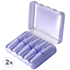 Heyjoy 防噪音睡眠耳塞 紫色, 10入, 2個