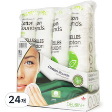 딜론 다용도 원형 화장솜, 100매입, 24개