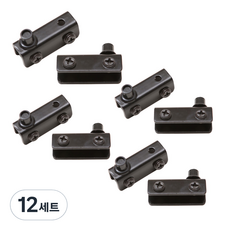 초이스하드웨어 유리 경첩 퍼스나세트 블랙, 12세트
