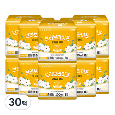 내츄럴코튼 남녀공용 브라보라이프 요실금 패드, 8개입, 30개, 중용량