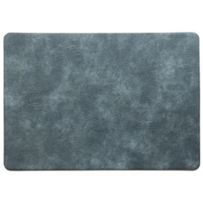 JUST HOME 防水皮革紋路復古餐墊 6794-01, 43 x 30cm, 霧藍色, 1個