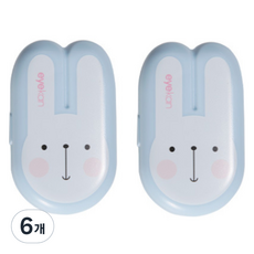 블랙트리 헬로우 바니 렌즈 케이스, 블루, 6개