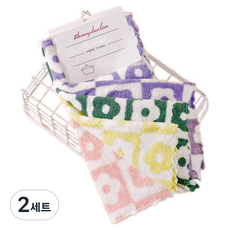 THE ZAKKA 廚房用花紋抹布 4件組 B型, 2組