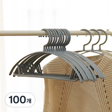 가쯔 라운드 회전 어깨뿔 방지 논슬립 니트 옷걸이, 그레이, 100개