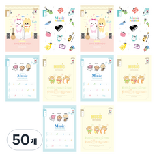 PENPIA 1 000 小學1-6年級音樂裝訂筆記本, 隨機出貨, 50個