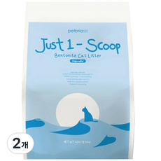 펫토리아 한삽뚝딱 프리미엄 벤토나이트 고양이 모래, 18.14kg, 2개, 무향