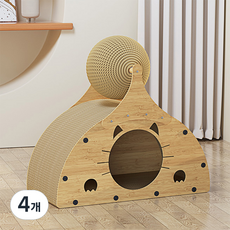 레드퍼피 고양이 네코야 터널 스크래쳐, 혼합색상, 4개