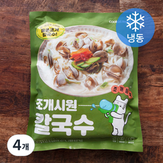 쿠캣 조개시원 칼국수 (냉동), 550g, 4개