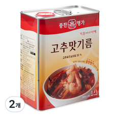 중찬명가 고추맛기름, 2개, 3.4L