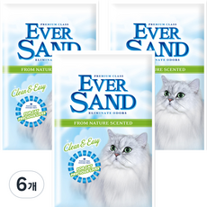 에버샌드 벤토나이트 고양이 모래, 6kg, 6개, 프롬 네이처