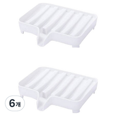 REAL PICKY 瀝水肥皂架, 6個, 白色