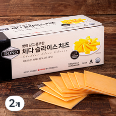 도노 체다 슬라이스 치즈, 18g, 100개입, 2개