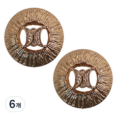 Button King 東大門鈕扣王 高級鍍金鈕扣 Kyle 23mm, 6個, 黑金半光