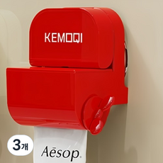 KEMOQI Logro 多用途軟管牙膏擠壓器支架, 紅色, 3個