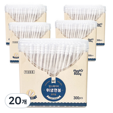 mom's baby 幼兒用螺旋棉花棒, 300支, 20盒