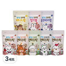 배마마 유기농 쌀과자 간식 스틱 볼 20g 세트, 8종, 3세트