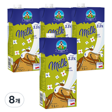 워비츠 멸균우유 3.5%, 8개, 1L
