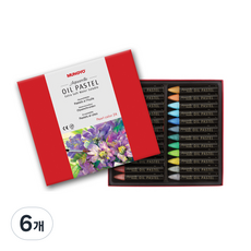 문교 수채 오일파스텔, 24색, 6개