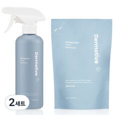 더모티브 리프레싱 풋 샴푸 본품 400ml + 리필 400ml, 2세트