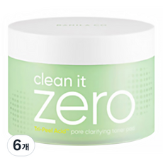 BANILA CO 零毛孔2合1清潔爽膚棉, 60片, 6罐