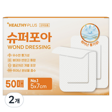 밴드골드 헬씨플러스 슈퍼포아 드레싱밴드 화이트, 2개, 50개입