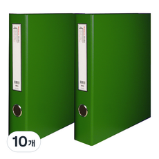위즈오피스 노블 D링 바인더 5cm 스티커, 그린, 10개