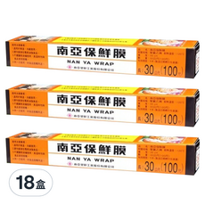 南亞 PVC 家庭用保鮮膜, 30cm x 30m(100尺), 18盒