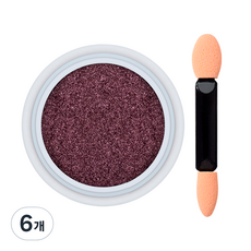 시크핏 메탈릭 팩트 미러파우더 네일글리터, 퍼플(ZN0124), 6개