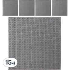 DAILYSHARE 多用途超細纖維柔軟抹布 灰色, 15個