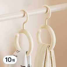 Omatang 帽子圍巾掛架 旋轉式掛鉤, 10個, 白色