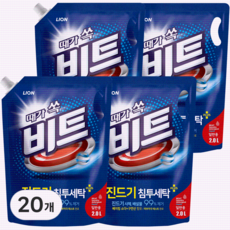 비트 진드기 침투세탁 액상세제 일반용 리필, 2L, 20개
