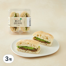 프레밀 포카치아 불고기 샌드위치, 220g, 3개
