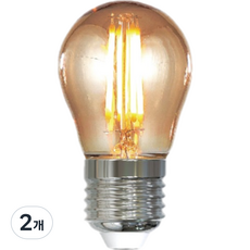 에덴마켓 LED 에디슨 인치구 감성캠핑 미니전구 4W G45SF4W22KGE26, 전구색, 2개