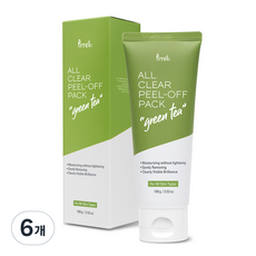 Pretty All Clear 去角質面膜綠茶 100g, 1條, 6個