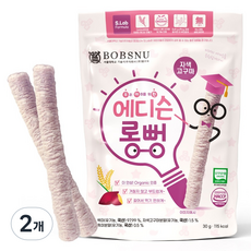 서울대밥스누 유아용 우아한 유기농 에디슨롱뻥, 자색고구마, 30g, 2개