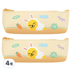 KAKAO FRIENDS 三角鉛筆盒, 4個, 素色