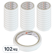 엠파이어 양면테이프 15mm x 10m, 화이트, 102개입