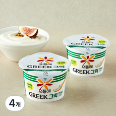 요플레 그릭 마일드 무가당 2개입, 180g, 8개