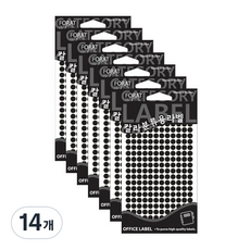 쁘띠팬시 칼라 분류용 라벨 견출지 20-306, 15개입, 14개