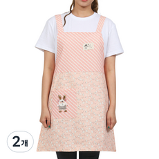 Rabbit Point 防水圍裙, 粉紅色, 2個