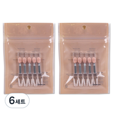 THEBOON 便攜式矽膠唇刷 6.5cm 5入組, 混色, 30個