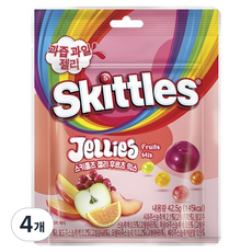Skittles 彩虹糖 水果軟糖 混合, 4個, 42.5克