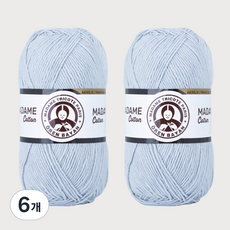 DIKTAS Madame Cotton棉質混紡毛線 2入, 31. 淡藍色, 6個