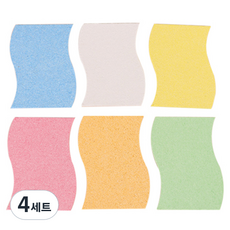 아싸레 S자 펄프 레인보우 스펀지 6종 세트, 4세트