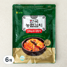 농협식품 한국 농협김치 강화순무 석박지, 500g, 6개