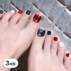 잇템샵 여름 네일아트 페디큐어 스티커 세트, 3세트, HL-061 아메시스