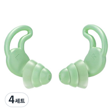 JOINMADE 睡眠耳塞 防噪音 防打鼾耳塞 綠色, 4套