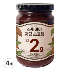 스윗비아 저당 초코잼, 200g, 4개