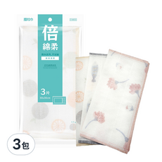 金獎 塵咬巾 倍棉柔印花抹布3片組 C4830 (30 x 30cm) 廚房清潔好幫手, 3包