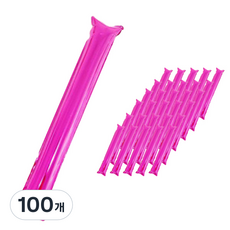 라볼페 블링 색상 축하 이벤트 스틱풍선 60 x 11 cm, 핫핑크, 100개